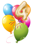 Ballonger fyra års födelsedag